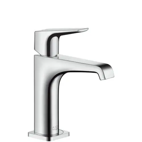 Einhebel-Waschtischmischer in Chrom von AXOR mit flachem Hebelgriff und breiter Auslaufkante. Minimalistisches Design für moderne Badezimmer.